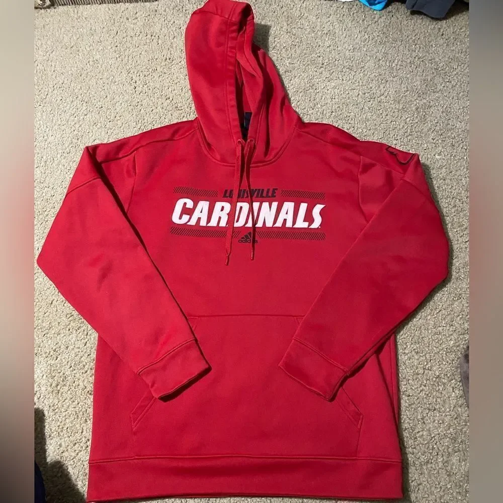 Louisville Cardinals Adidas Hoodie Sweatshirt